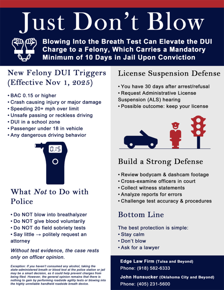 鬼レア！DETERMINATIONS 『When I Get A Law』 Oklahoma SB 54: First-Time DUI Felonies Explained | Cannon